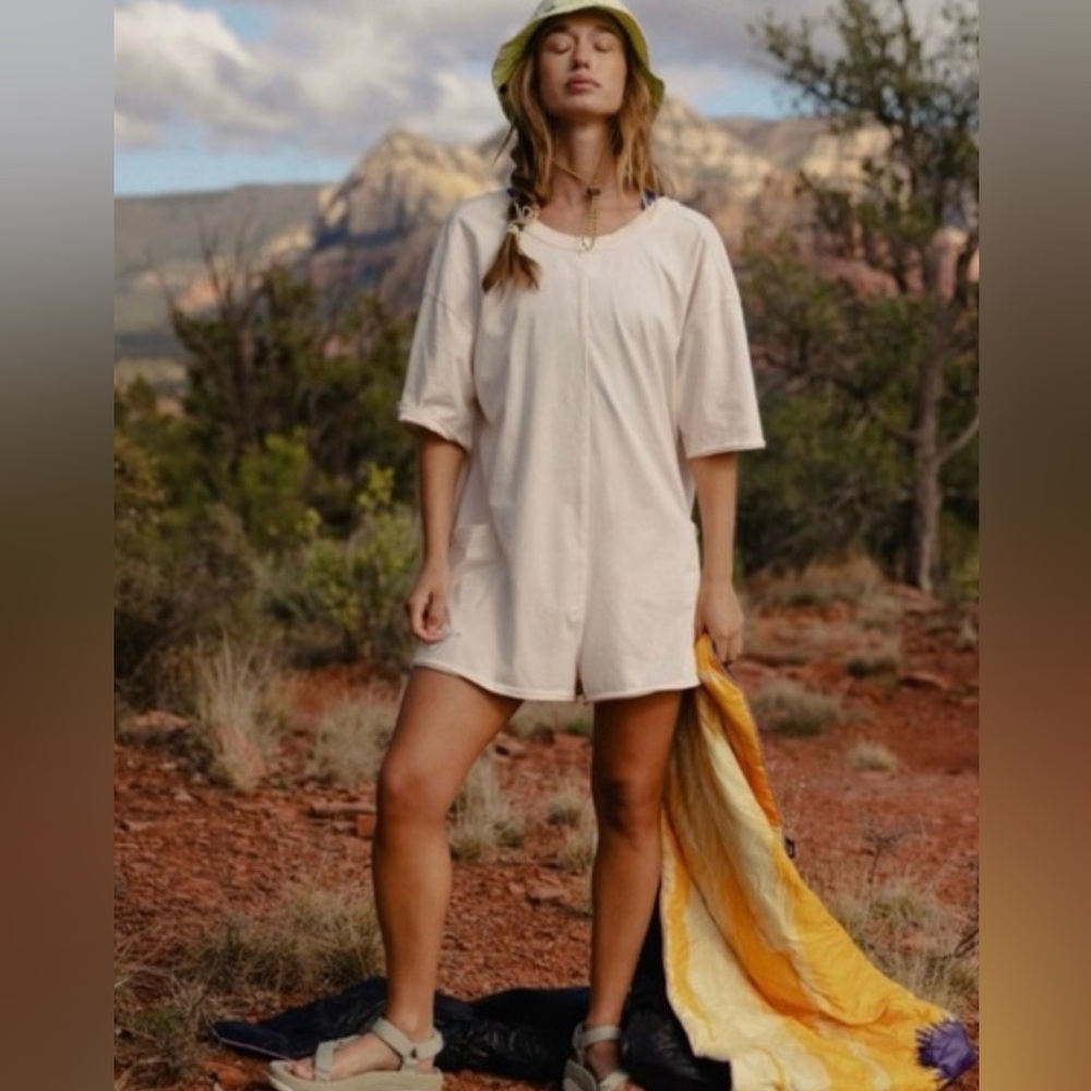 NWT Free People FP Movement Hot Shot T-Shirt Romper Size Small - Picture 14 of 14